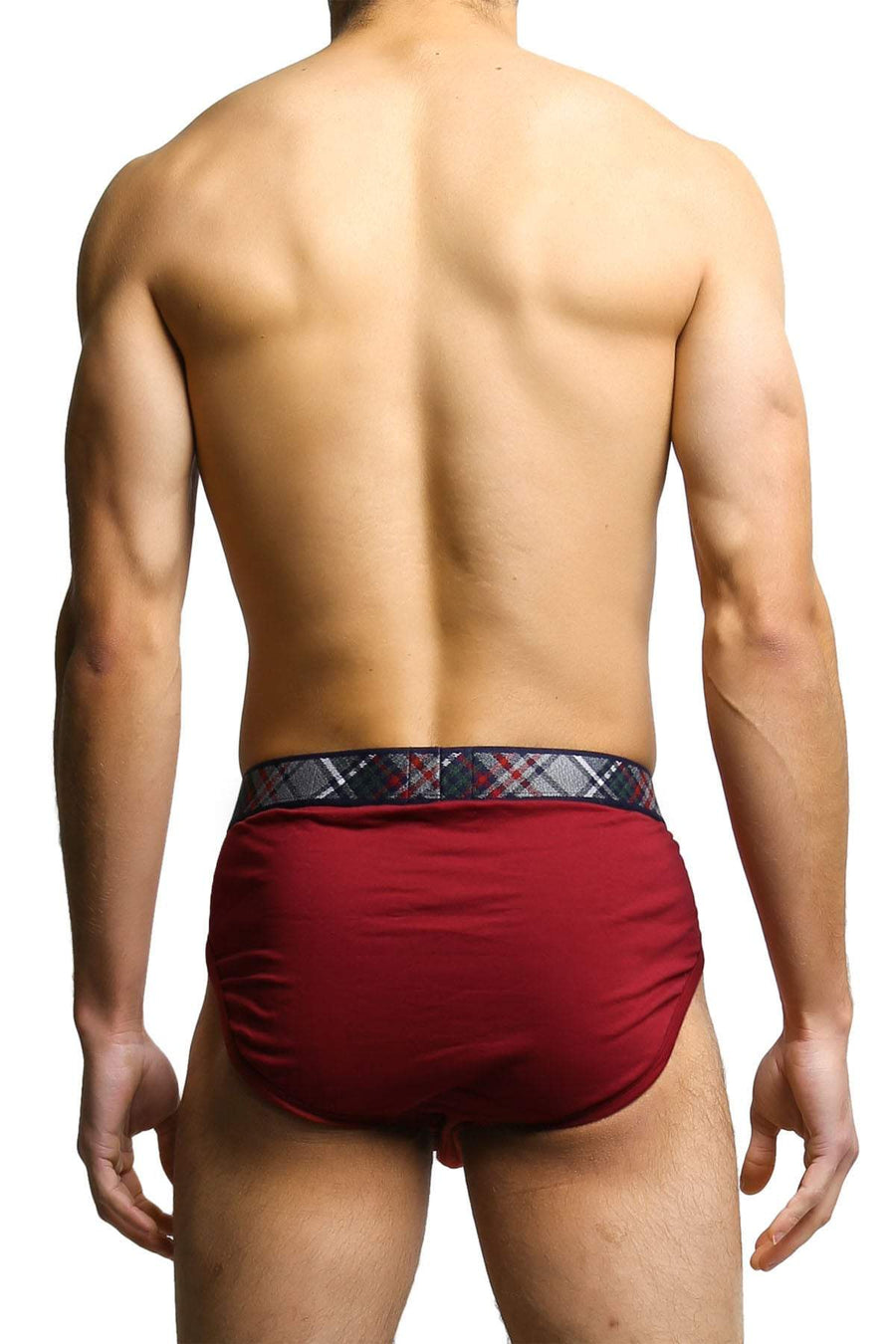 2(X)IST Cranberry Tartan Brief
