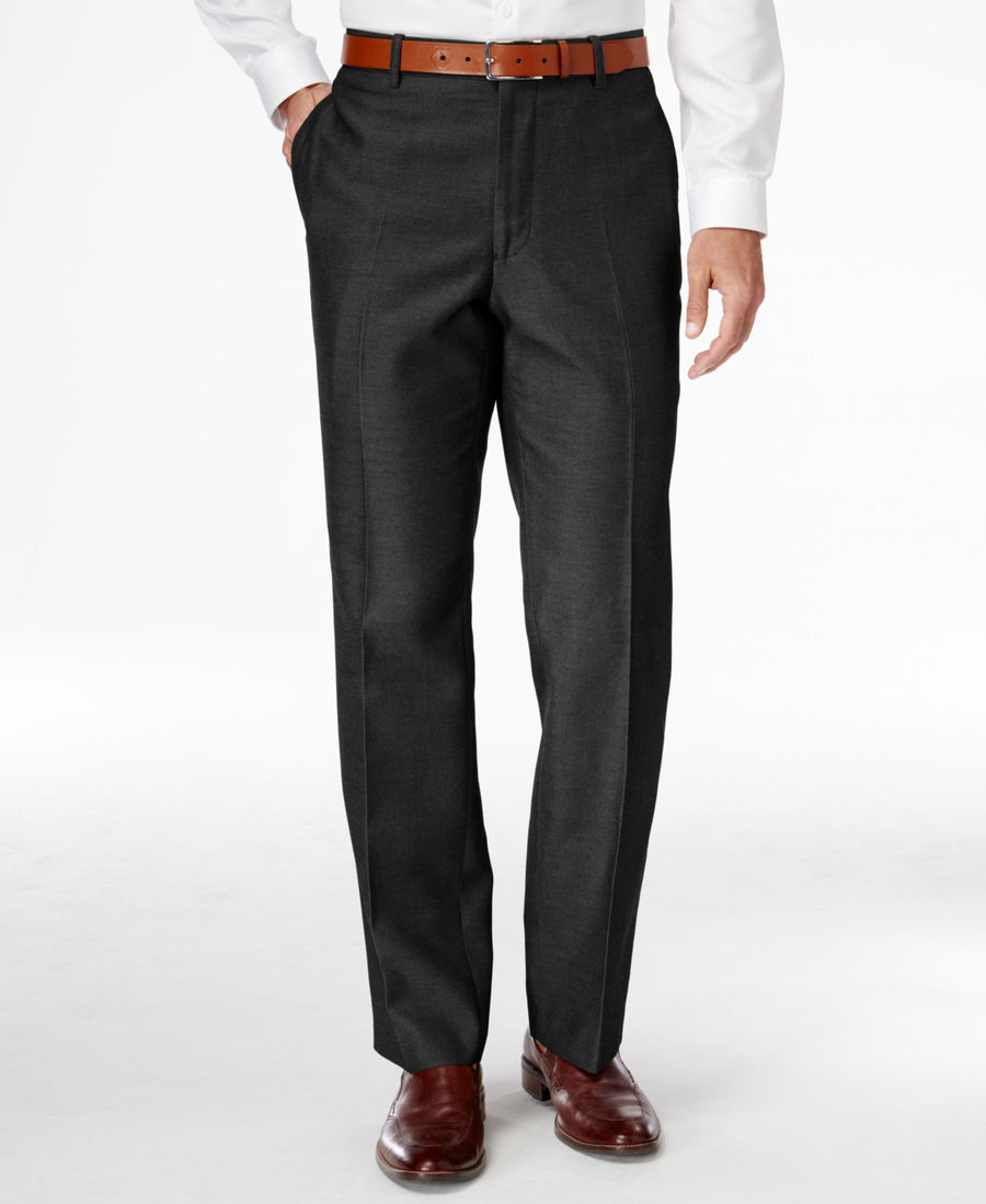 INC Mens 32X32 Dress Flat Front Traveler Solid Pants Black
