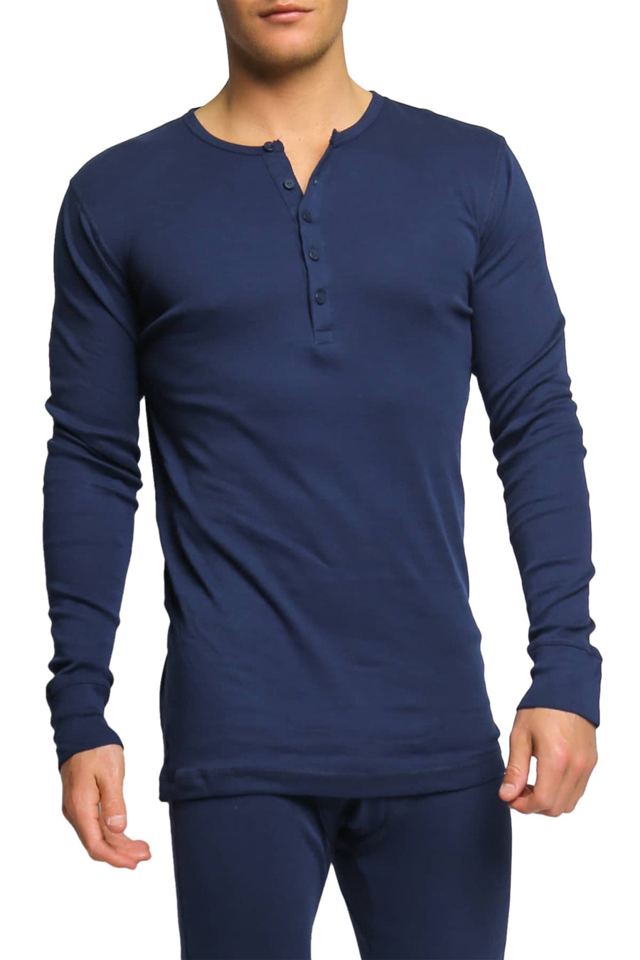 2(X)IST Navy Essential Long Sleeve Henley