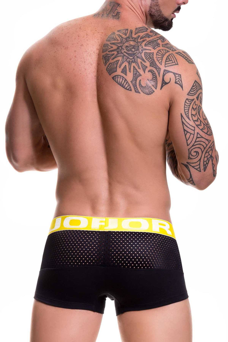 Jor Black/Yellow Athletic Boxer-Trunk