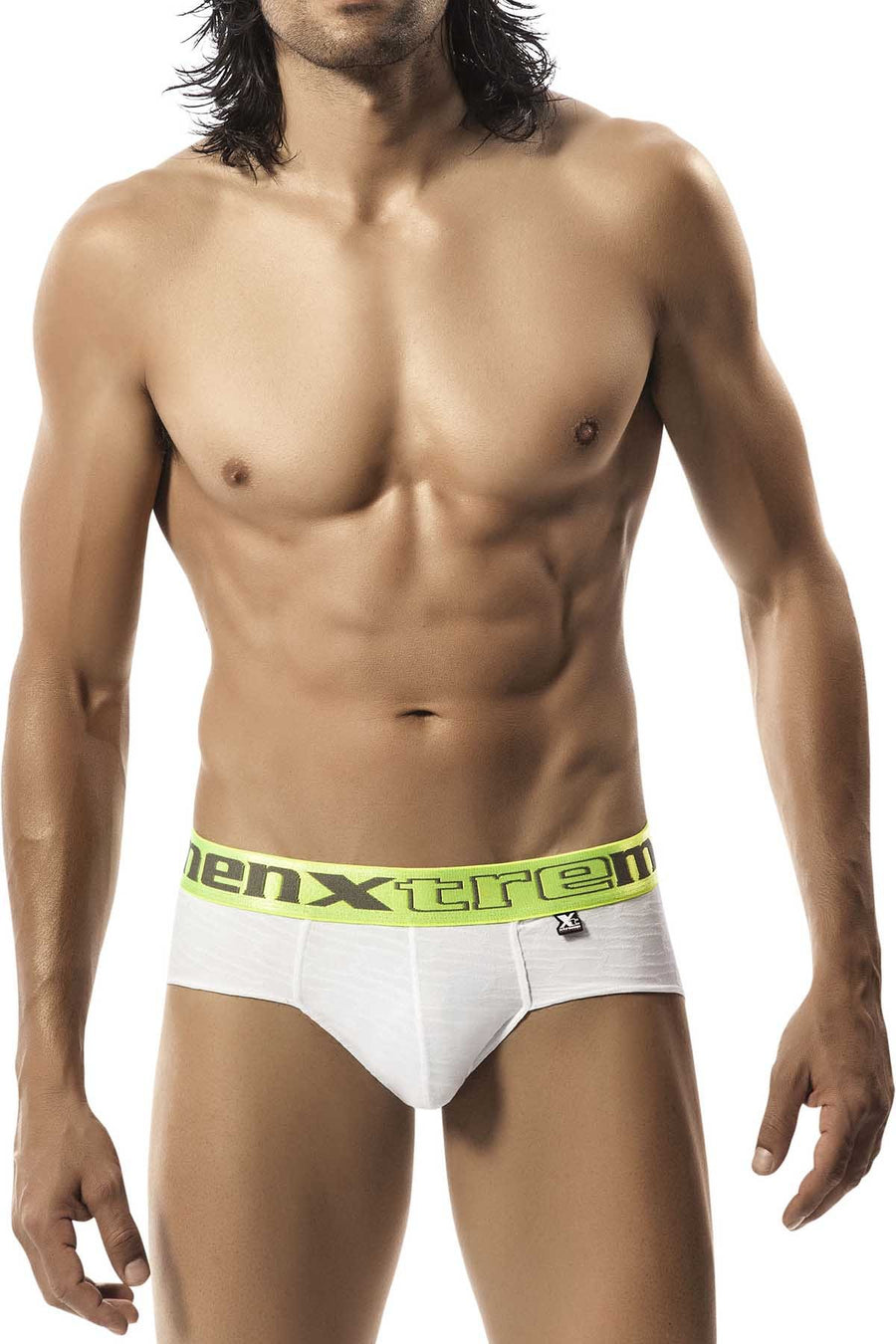 Xtremen White Microfiber Jacquard Brief