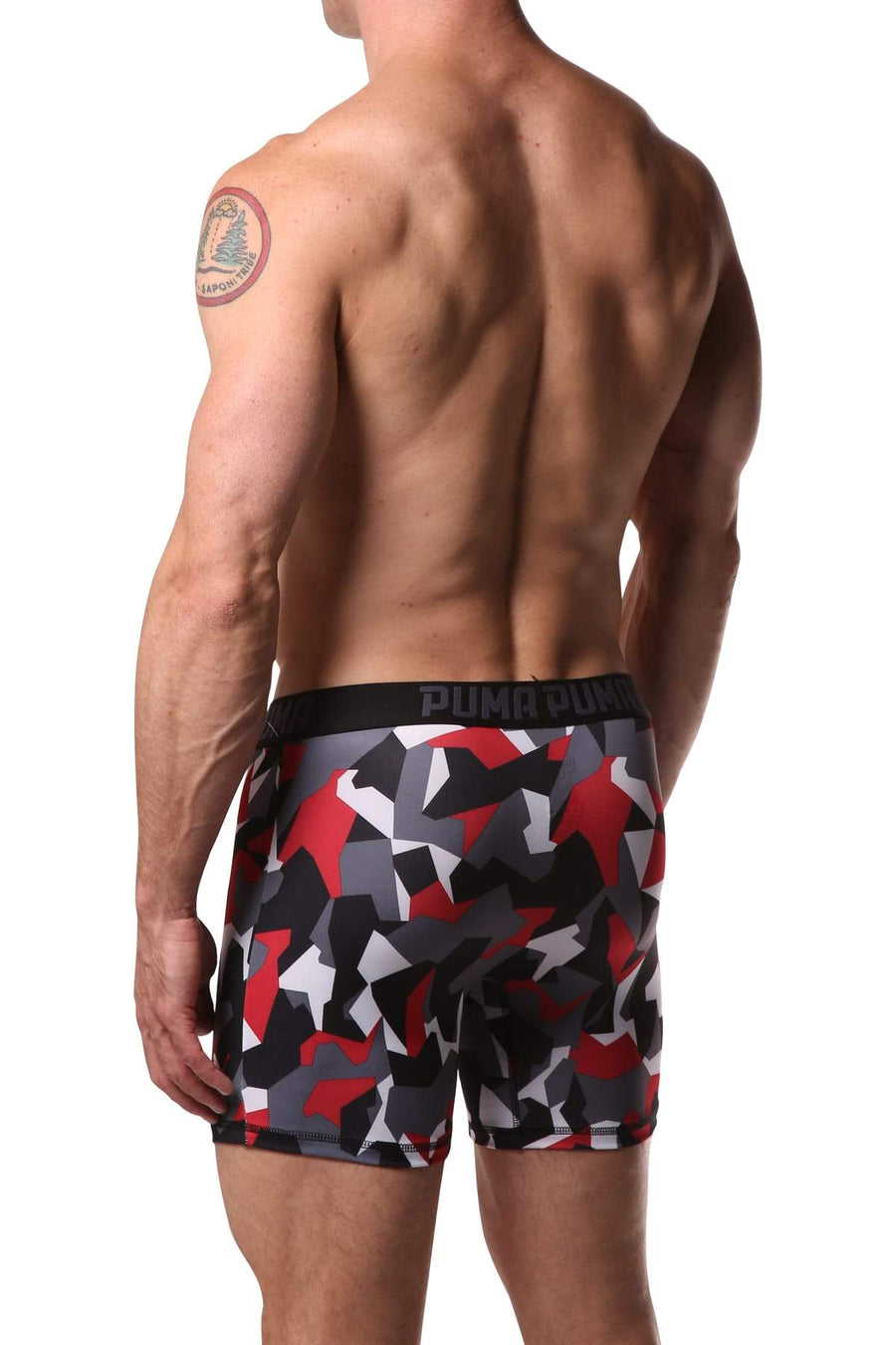 PUMA Red Geometric Boxer Brief