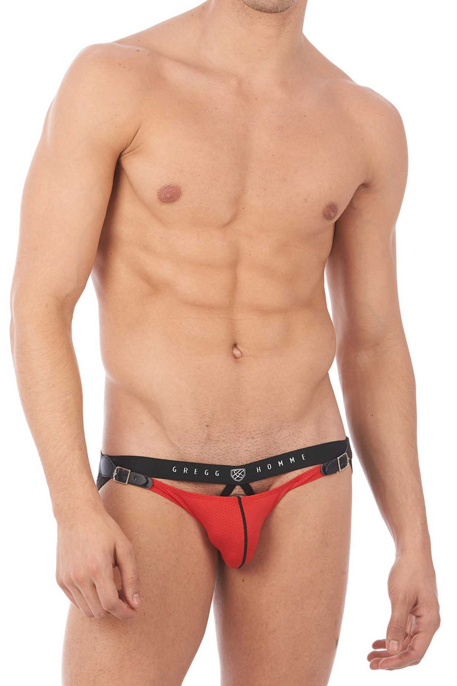 Gregg Homme Red Chaser C-Ring Detachable Pouch Brief