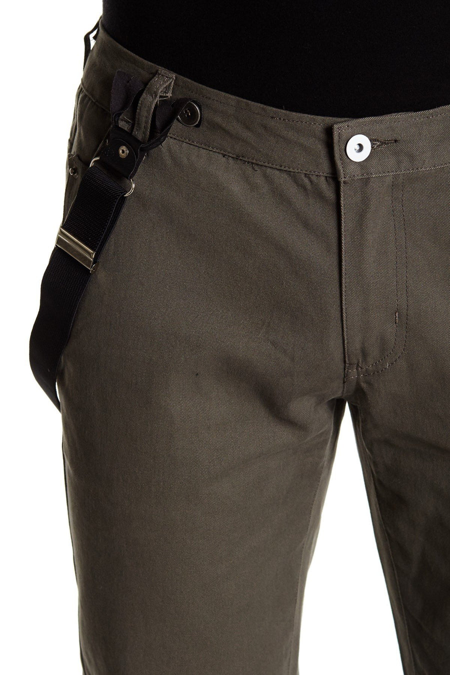 Something Strong Dark Grey Suspender Pant