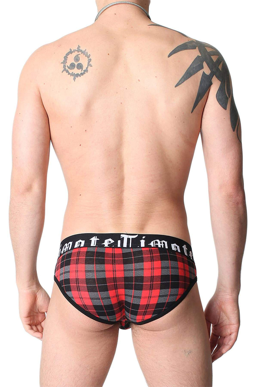 Timoteo Red Plaid Super Low Brief