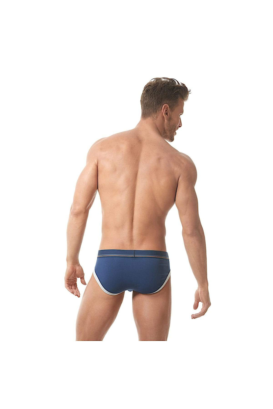 Gregg Homme Navy Sense Ribbed Modal Brief