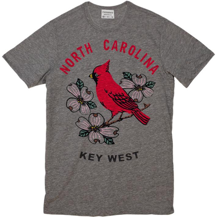 Rxmance Heather Grey North Carolina Crew Tee