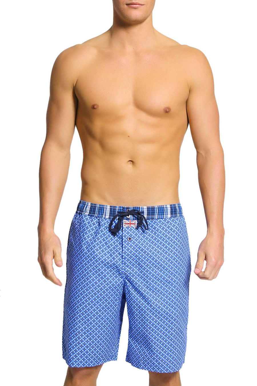 English Laundry Blue Square Drawsting Shorts