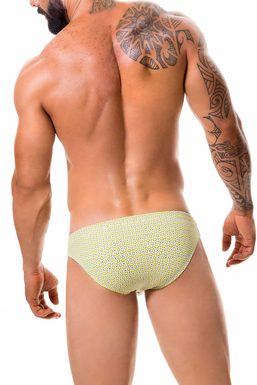 Jor Printed Yellow Sunny Swim Bikini Brief