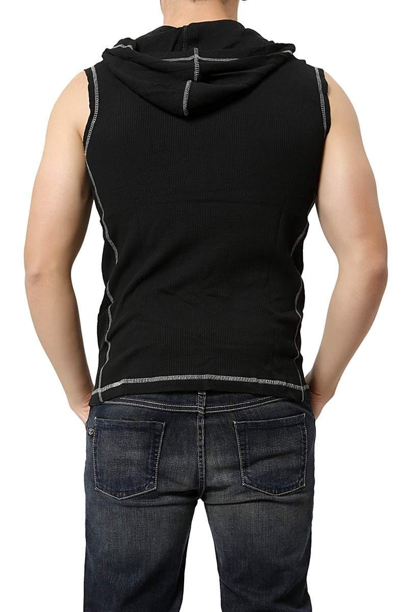 Jocko Black Sleeveless Lounge Hoodie