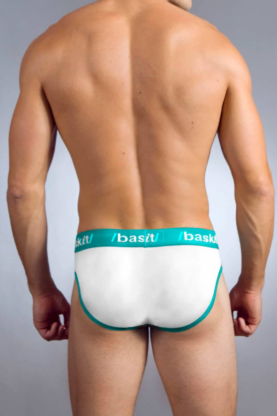 Baskit White/Atol-Blue Contrast Brief
