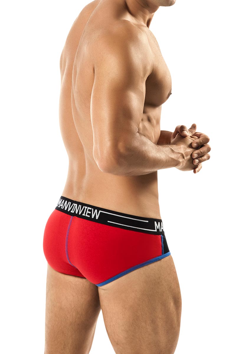Manview Red Stretch Cotton Spectrum Brief