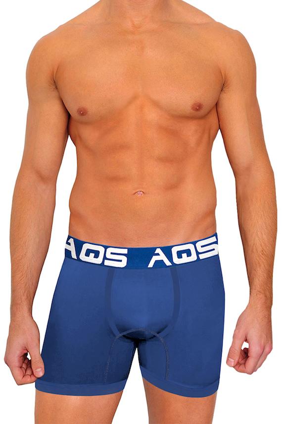 AQS 3pk White & Dark Blue Anchor Boxer Brief