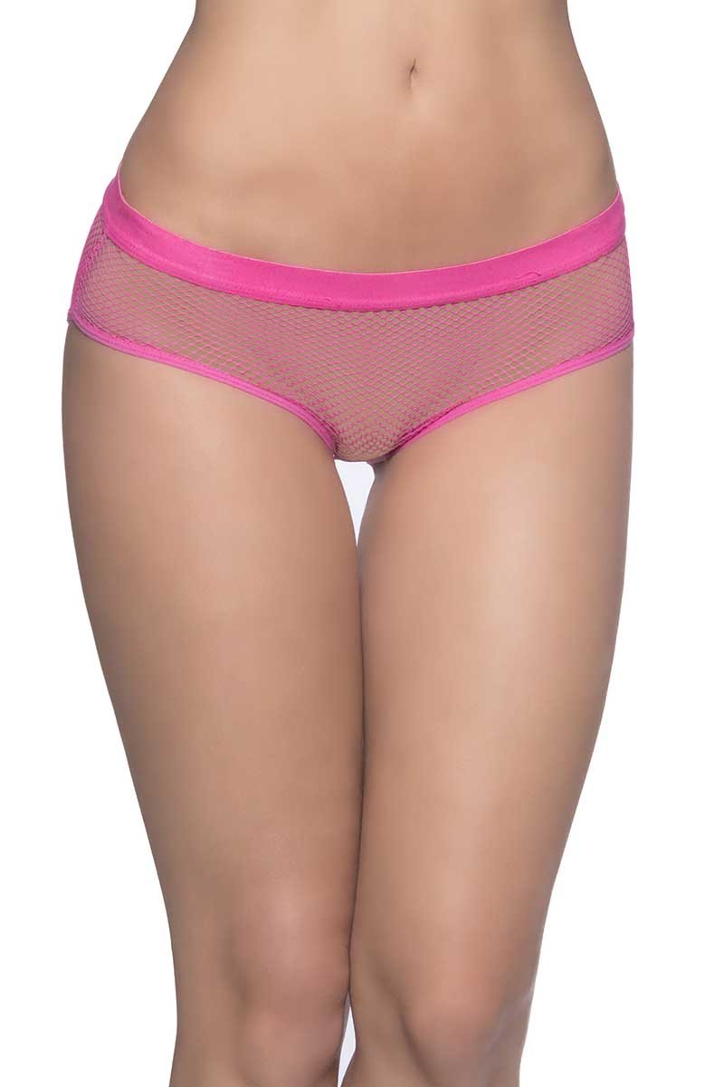 Oh La La Cheri Pink Open Back Fishnet Panty