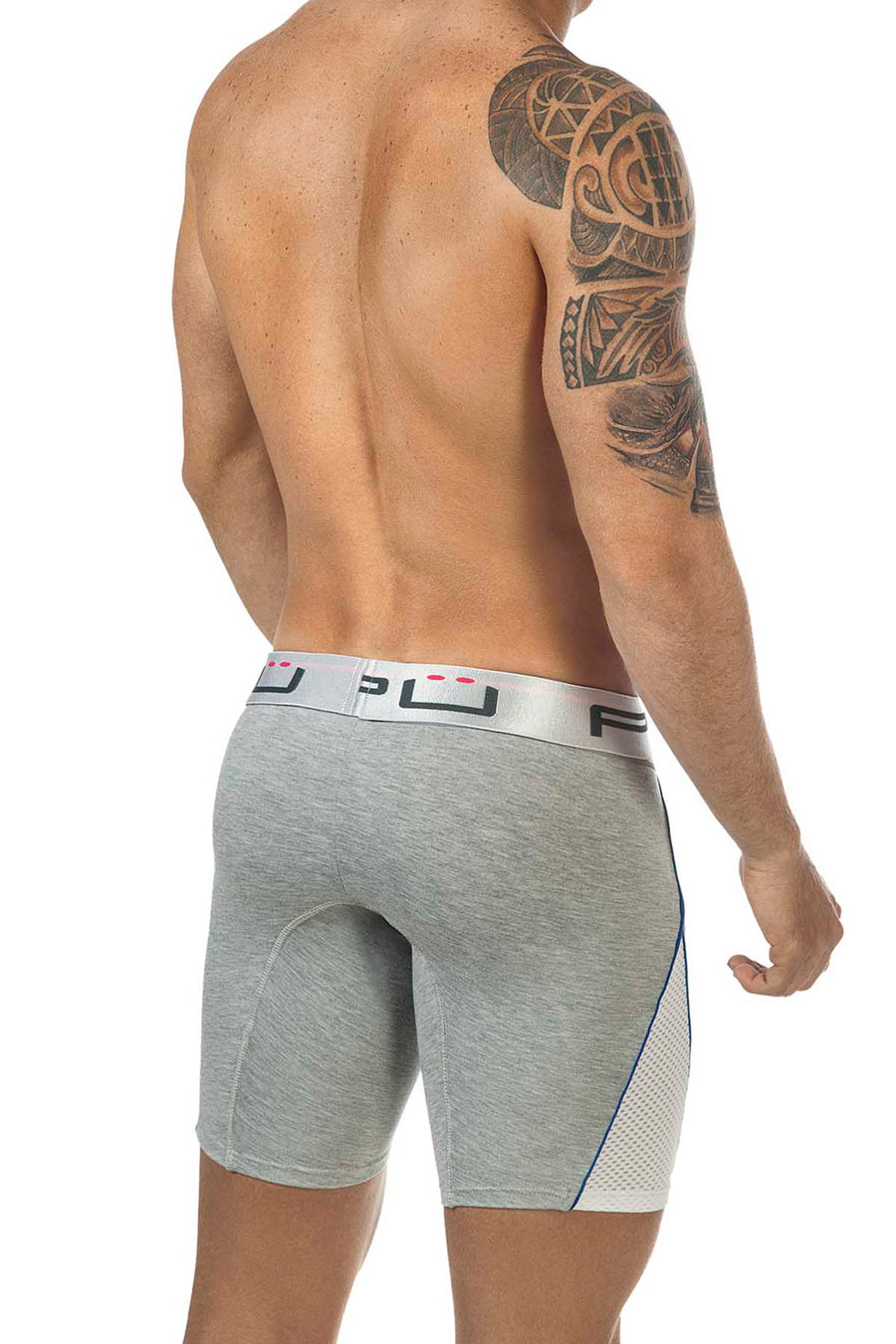 PPÜ Grey/White-Mesh Boxer Brief