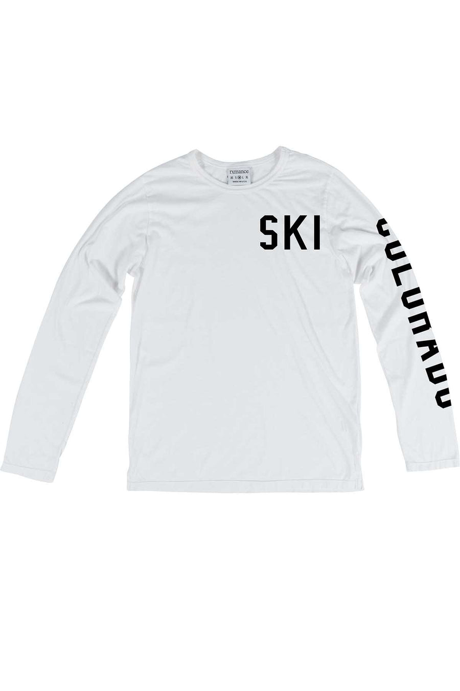 Rxmance Unisex White Ski Long Sleeve Tee