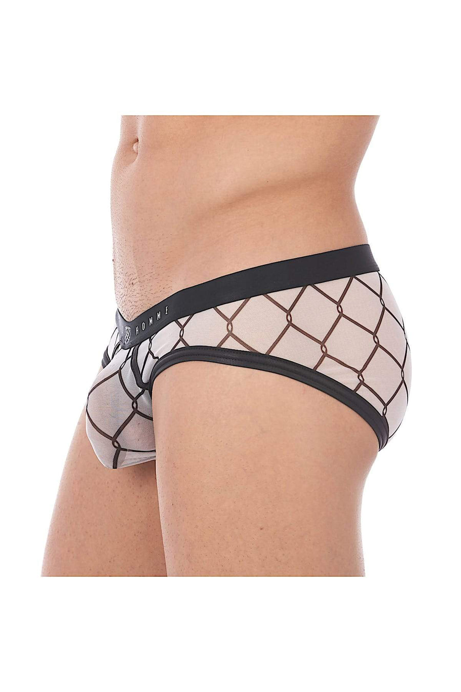 Gregg Homme White Wired Mesh C-Ring Brief