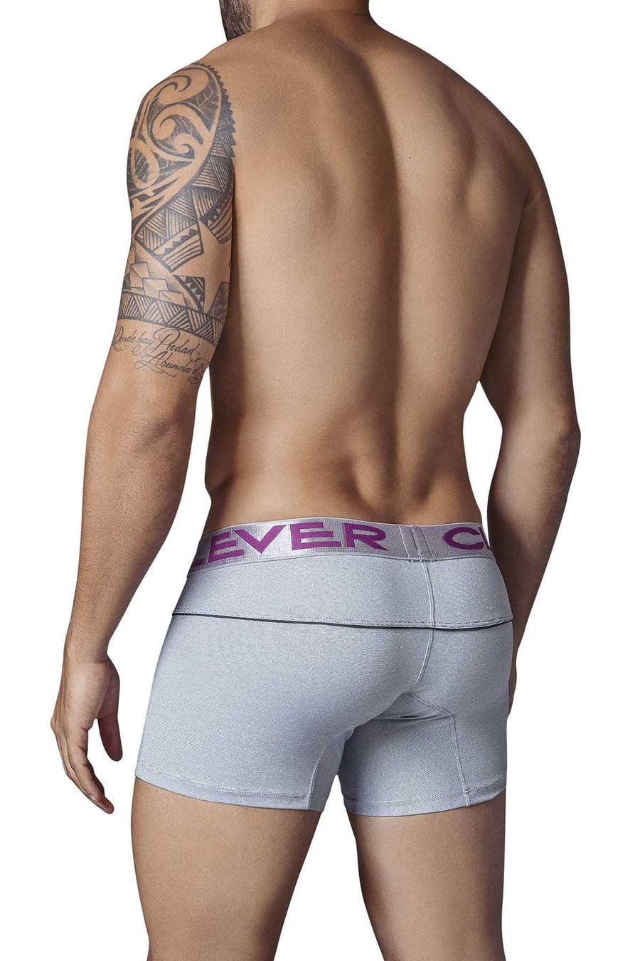 Clever Silver/Purple Classy Icon Boxer Brief