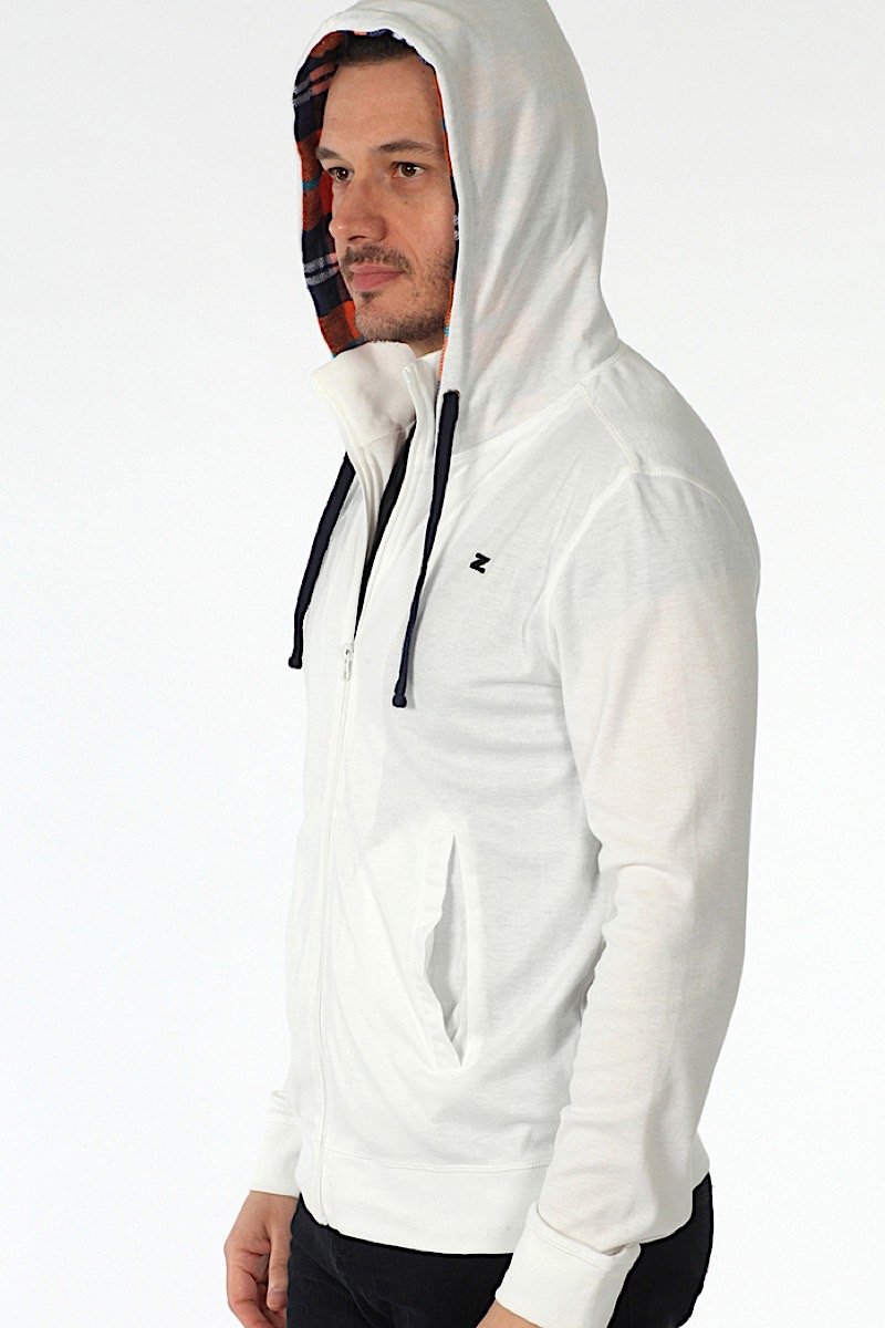 Zutoq White Zestal Zipper Hoodie