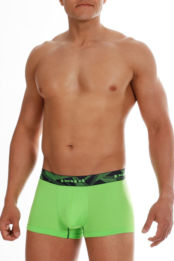 2-Pack Papi Lime Green & Navy Performance Mesh Brazilian Trunks