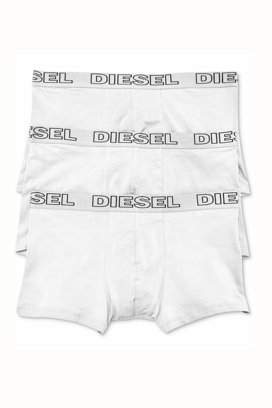 Diesel White Shawn Stretch-Cotton Essential Trunk 3-Pack
