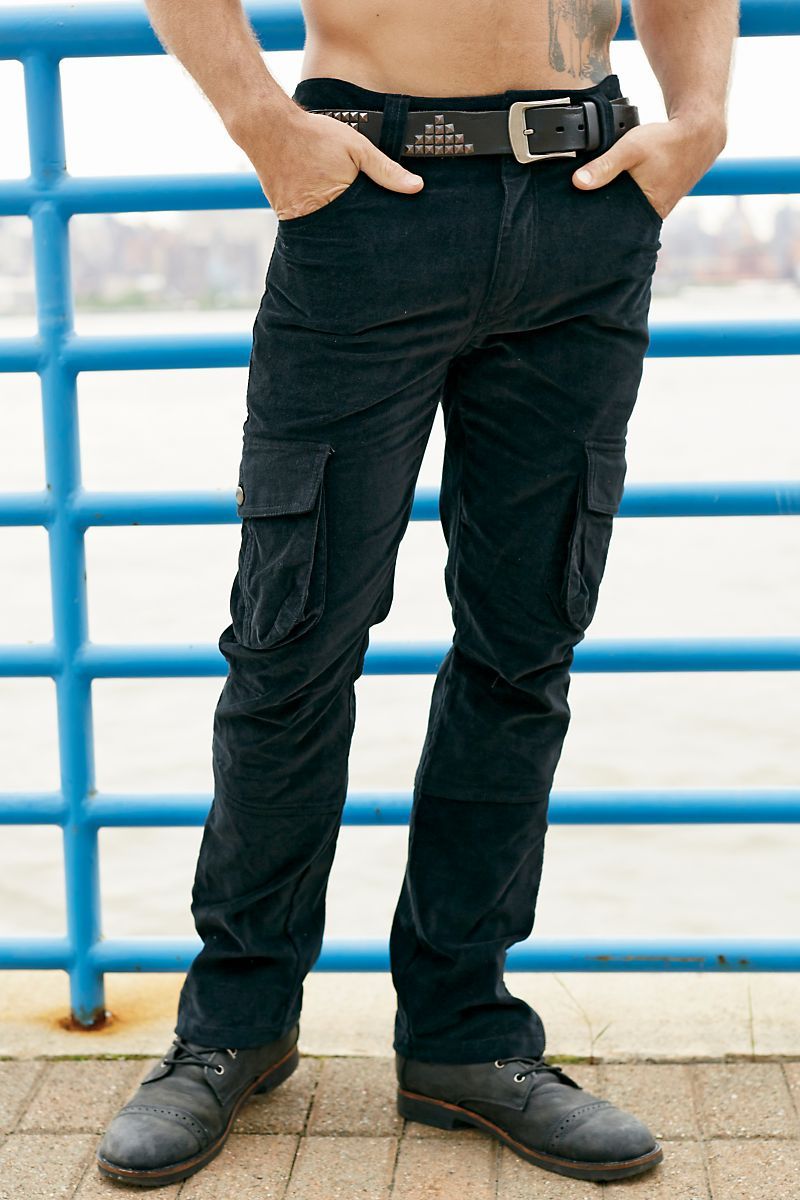 P.O.V. Black Velvet Scene Cargo Pant