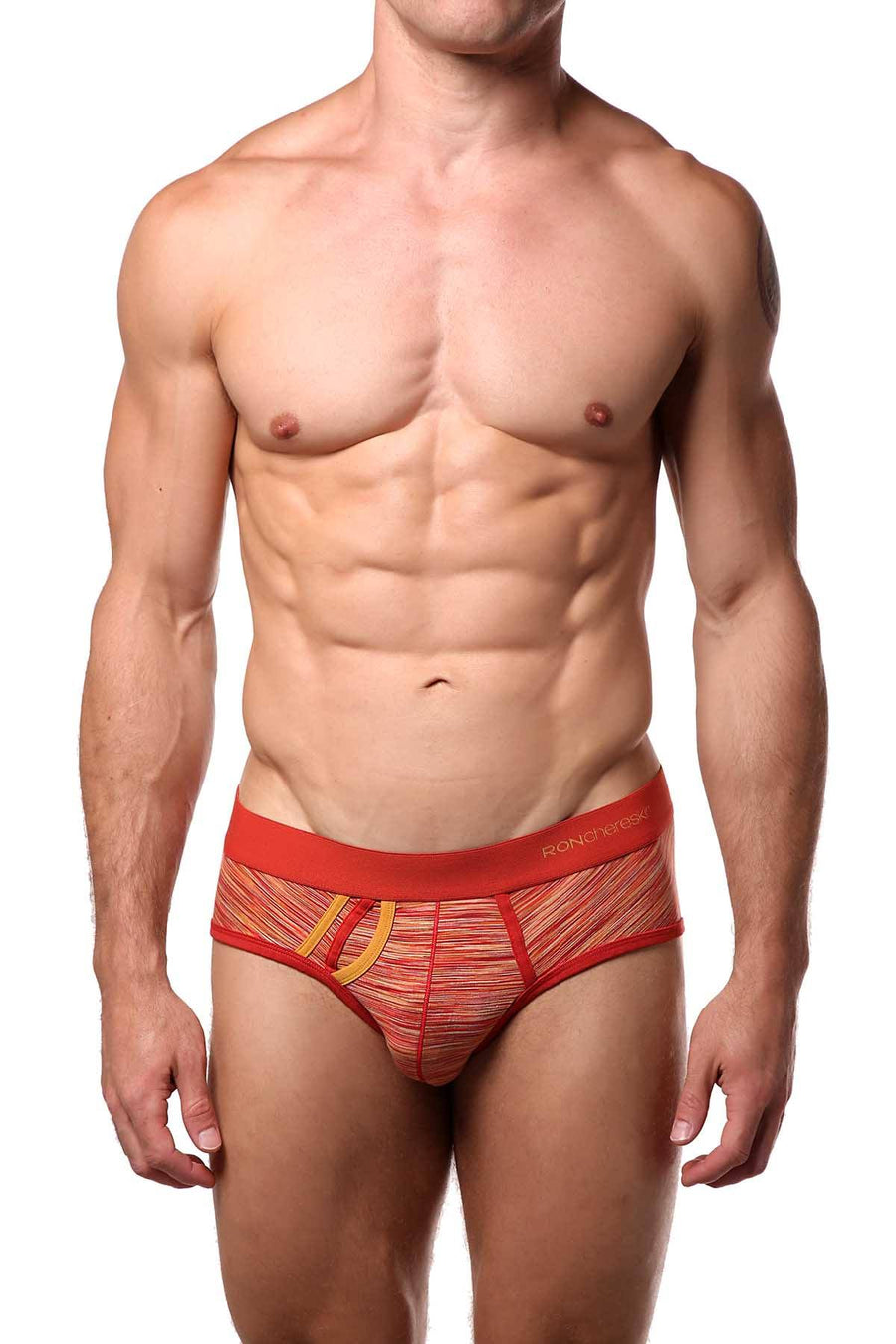 RonChereskin Orange Multi Stripe Brief