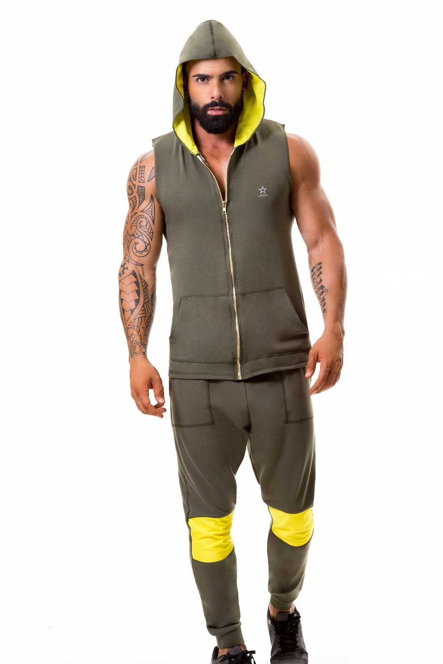 Jor Green Soho Sleeveless Hoodie