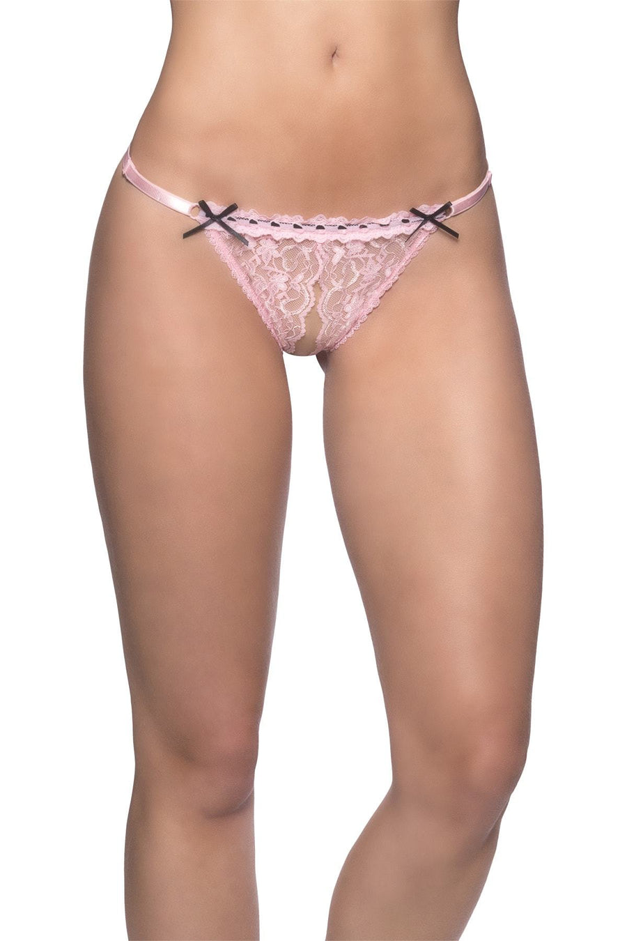 Oh La La Cheri Pink Crotchless Thong