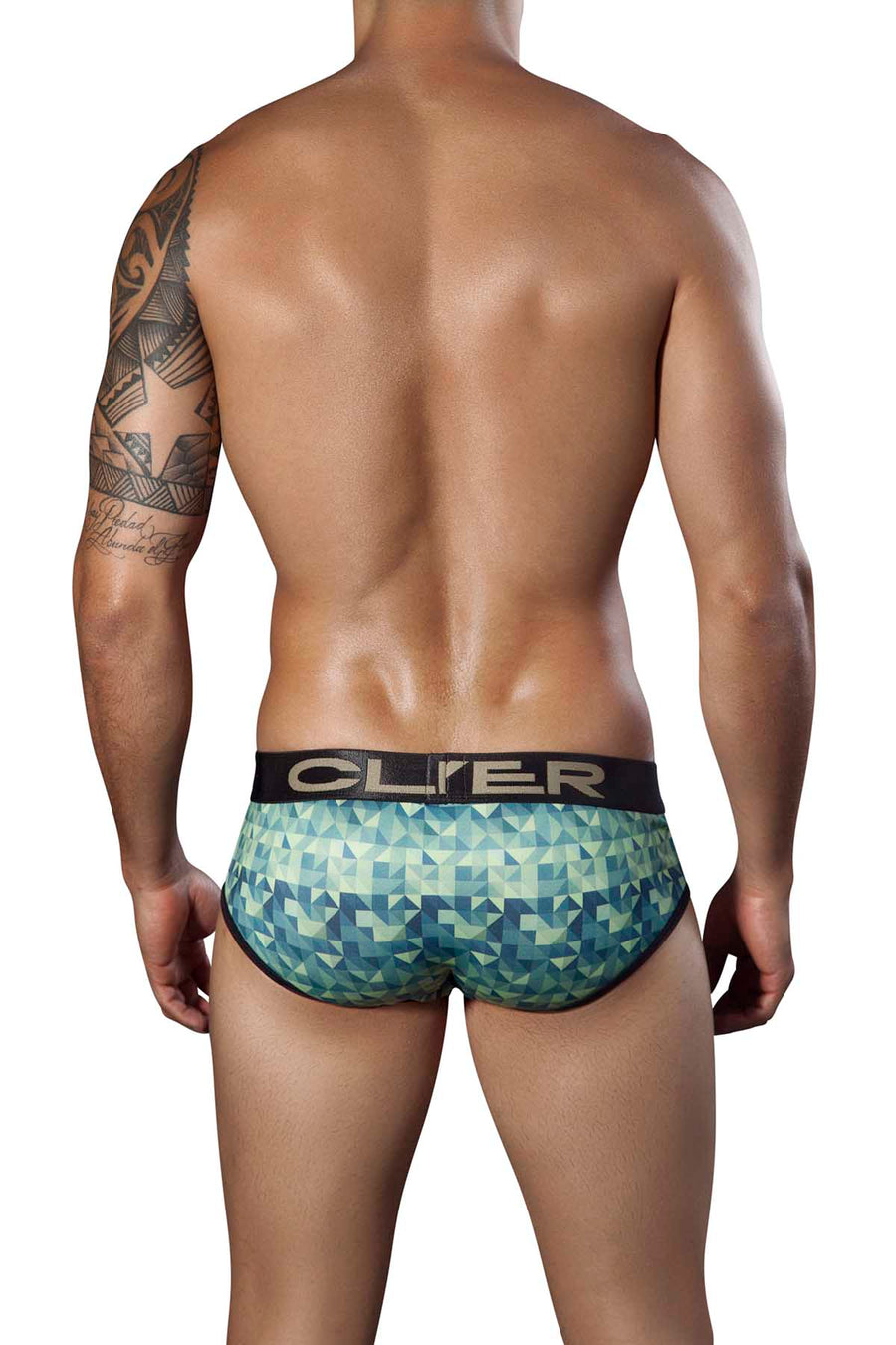 Clever Green Background Piping Brief