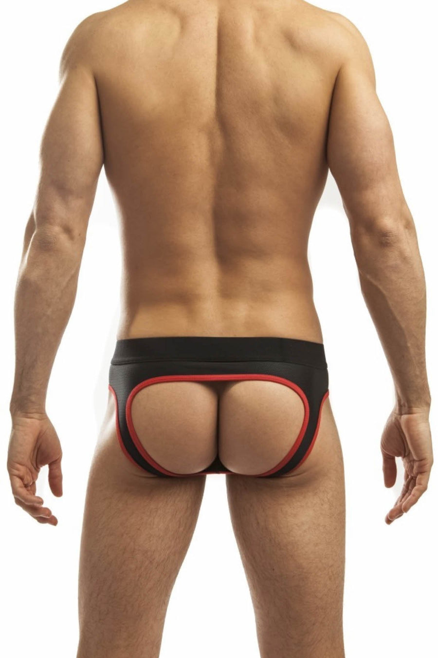 Jack Adams Black & Red Bodyflex Mesh Army Fly Jock-Brief