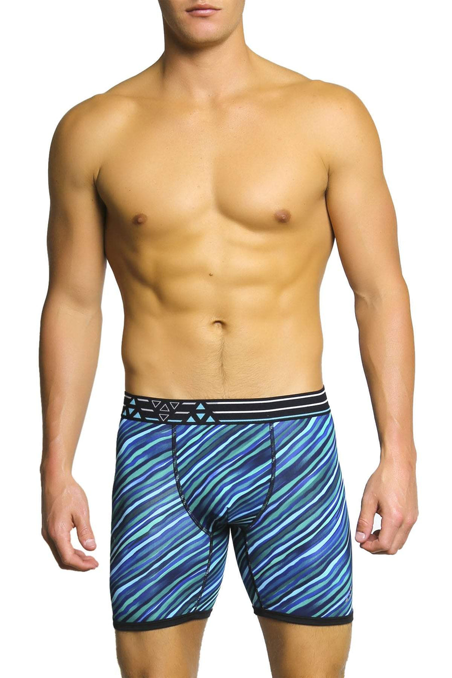 Balanced Tech Green & Blue Performance Boxer Brief