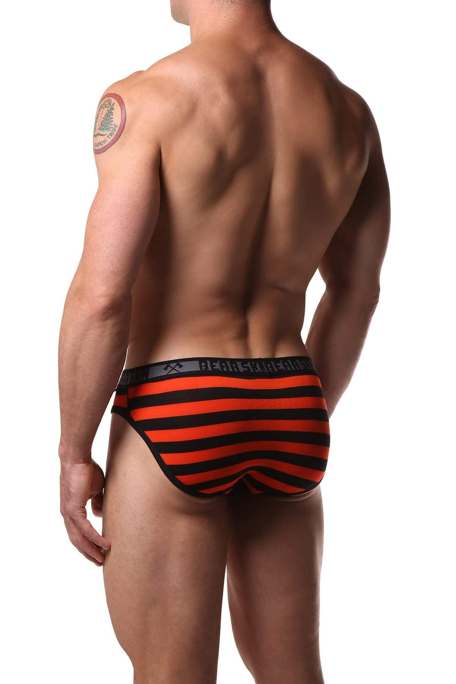 Bear Skn Tangerine Stripe Bamboo Brief