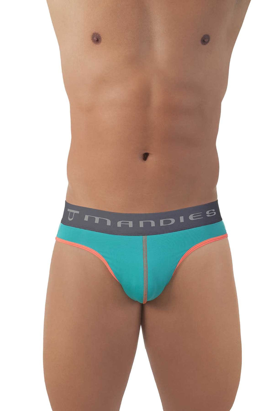 Mandies Teal/Neon-Orange Discotheque Thong