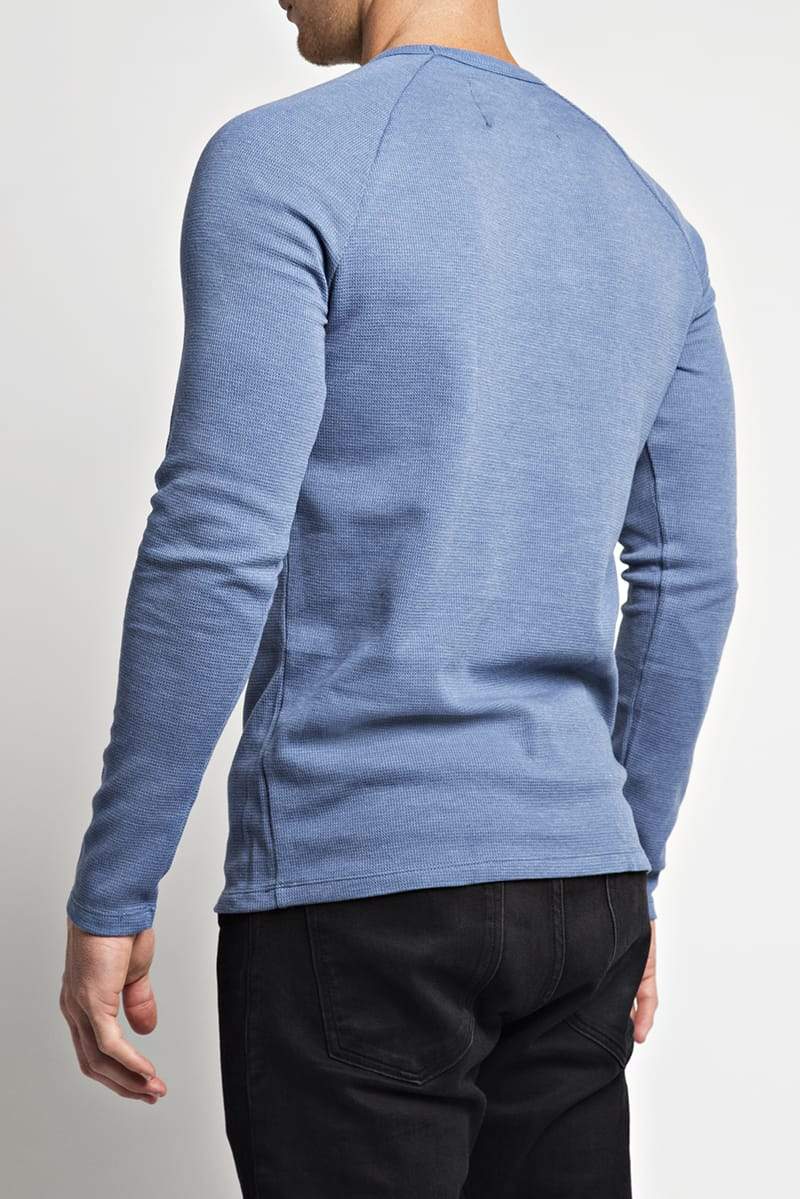 Trend Blue Waffle Henley