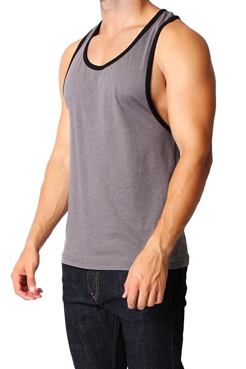 Timoteo Charcoal Grey & Black Freedom Tank