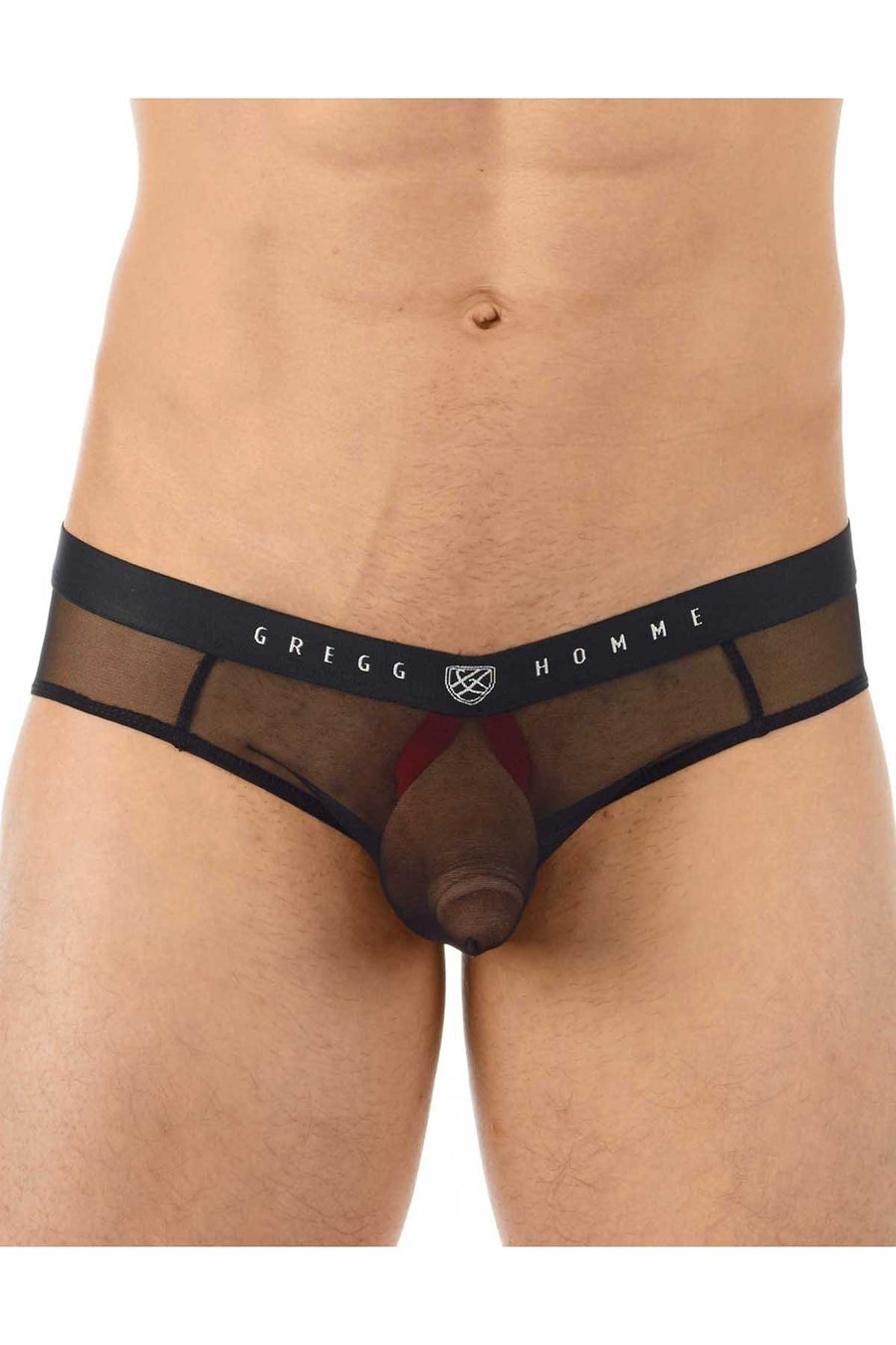 Gregg Homme Black Erotik Ultra Sheer Mesh C-Ring Brief
