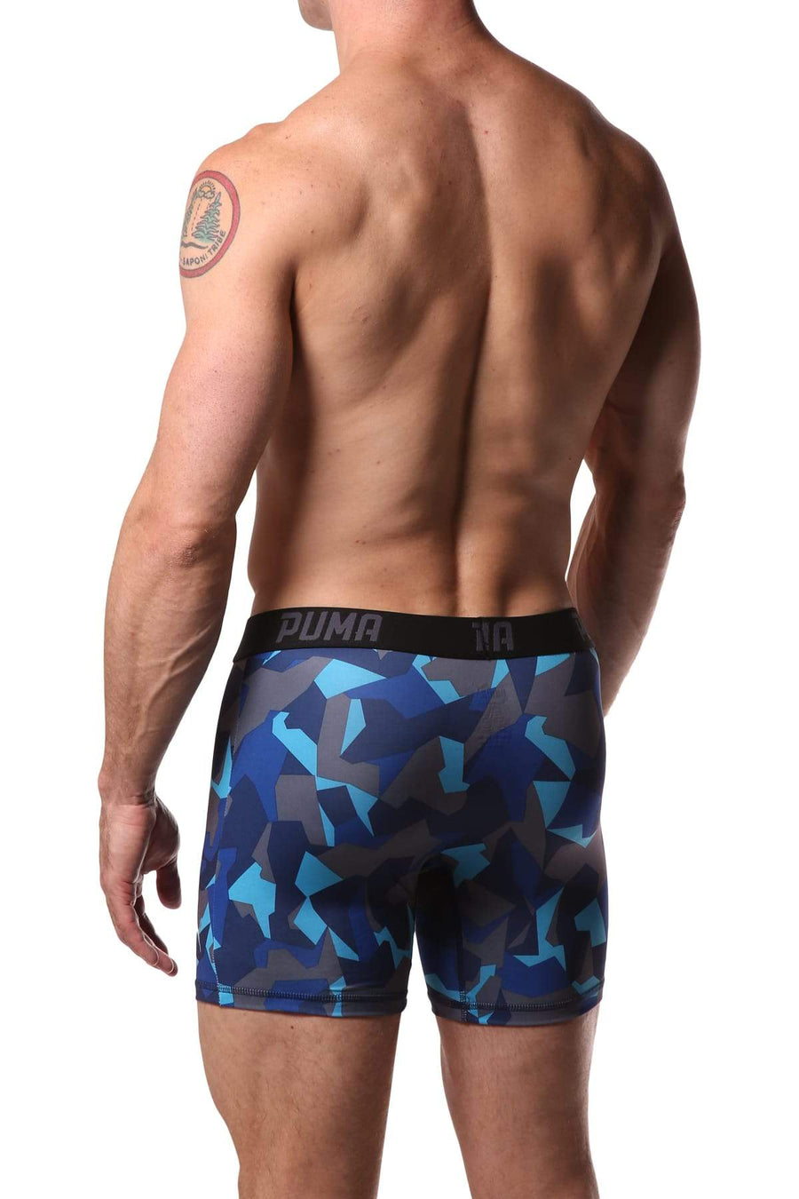 PUMA Light Blue Geometric Boxer Brief