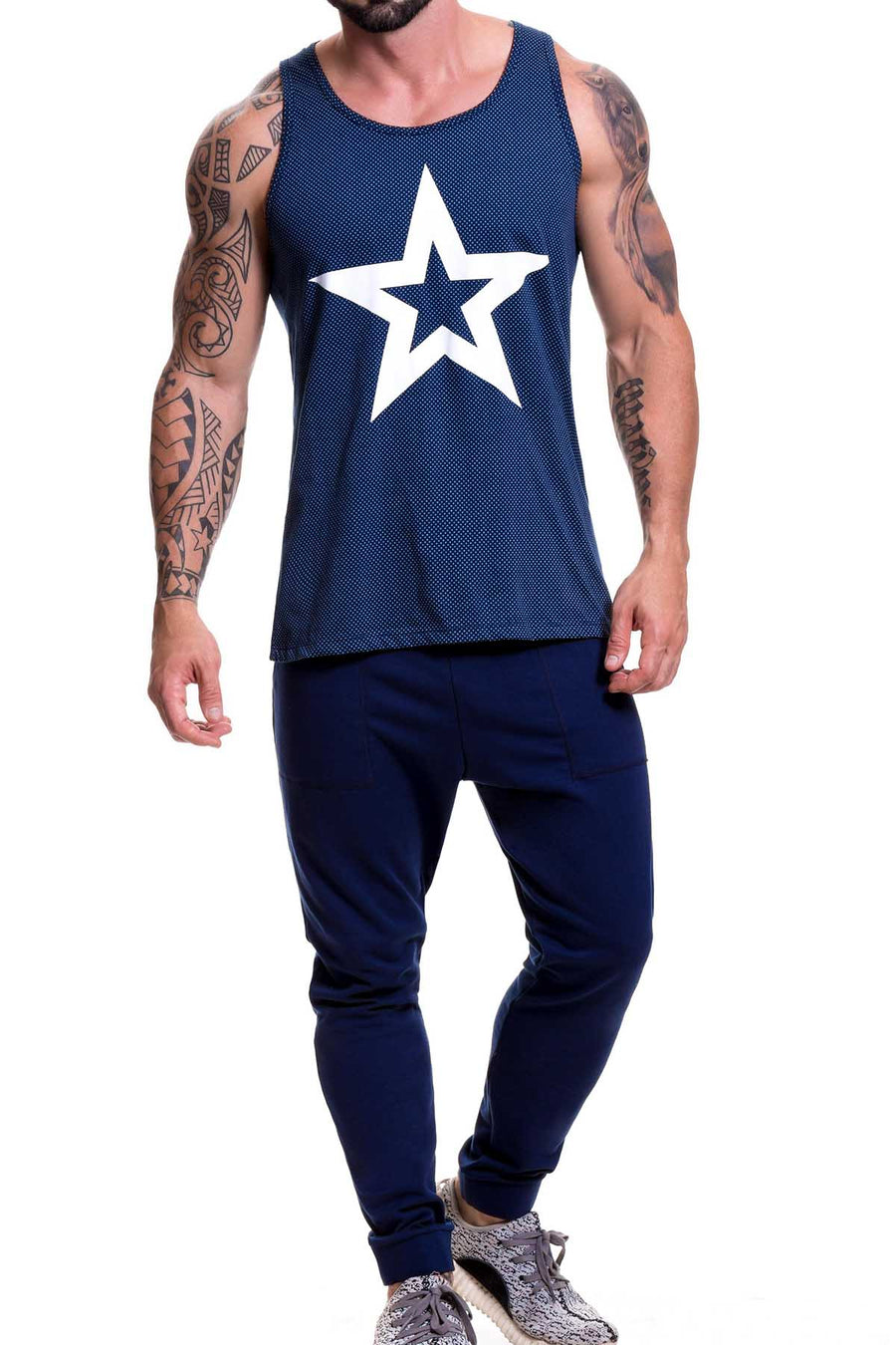 Jor Navy-Blue Turin Tank Top