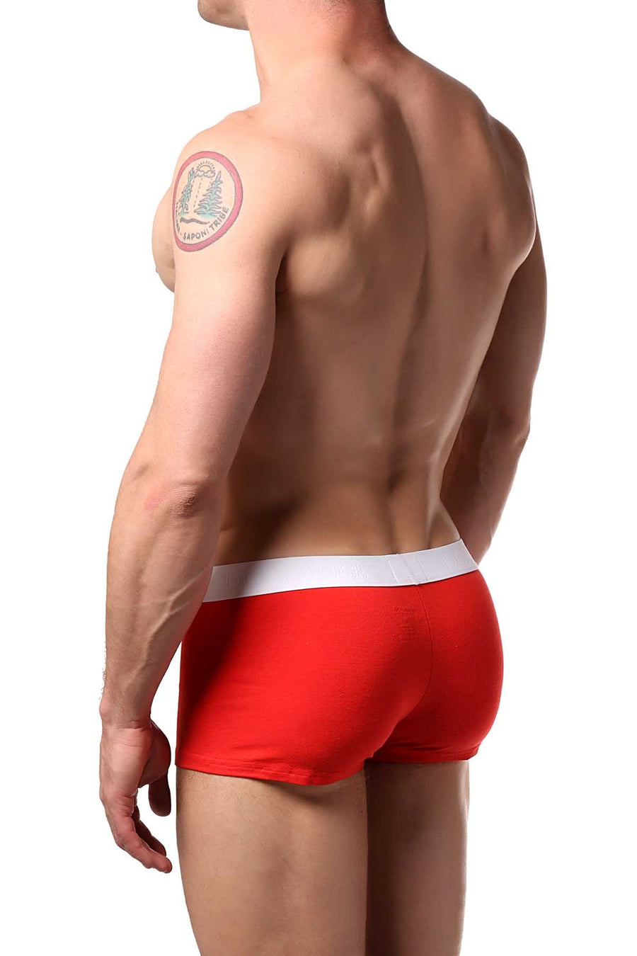 Doreanse Red/White Hipster Ribbon Boxer Trunk