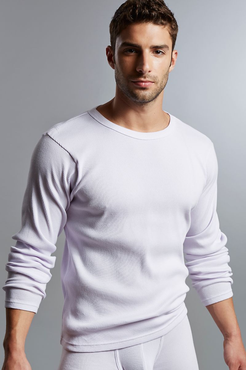 H.I.M. White Lumber-Jack Crew-Neck Tee