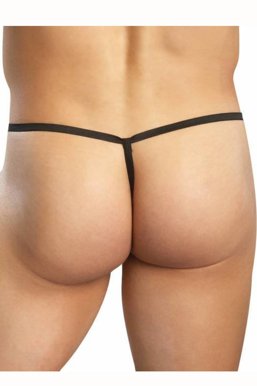 Male Power Black Fishnet Thong