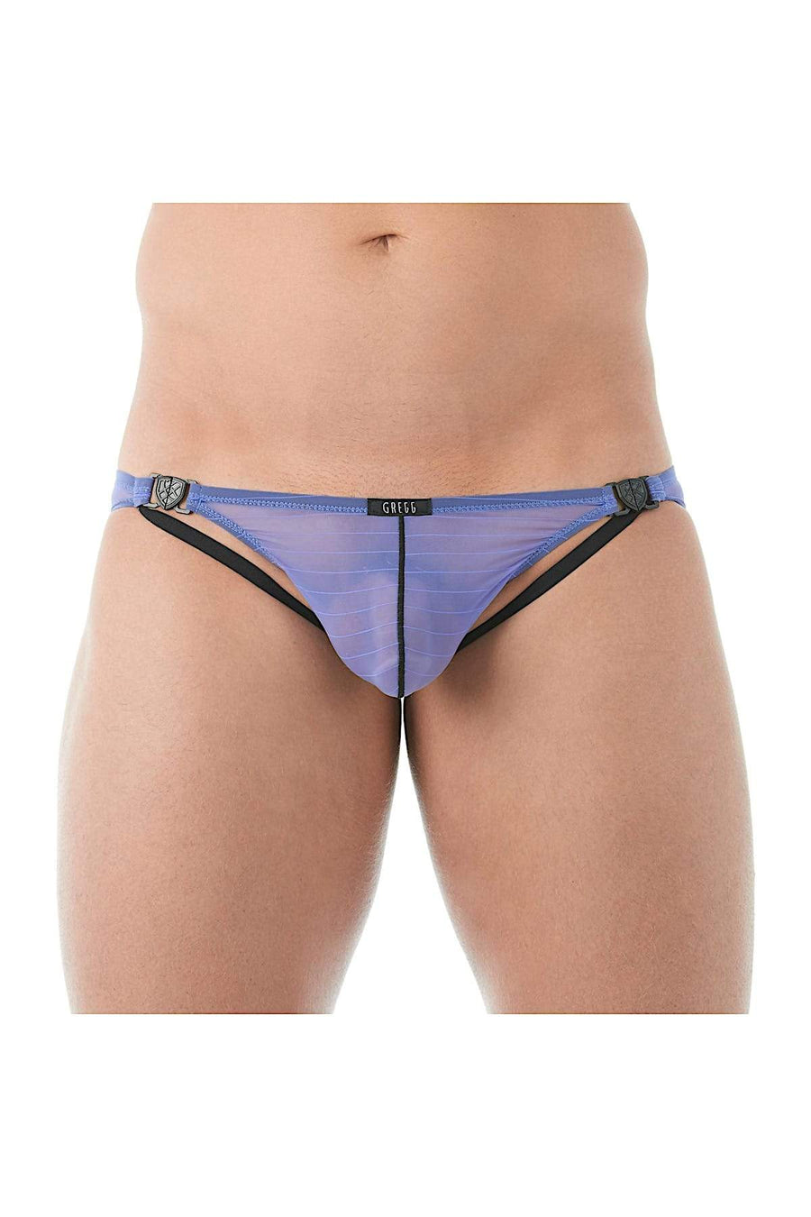 Gregg Homme Purple Mesh Suspender C-Ring Brief