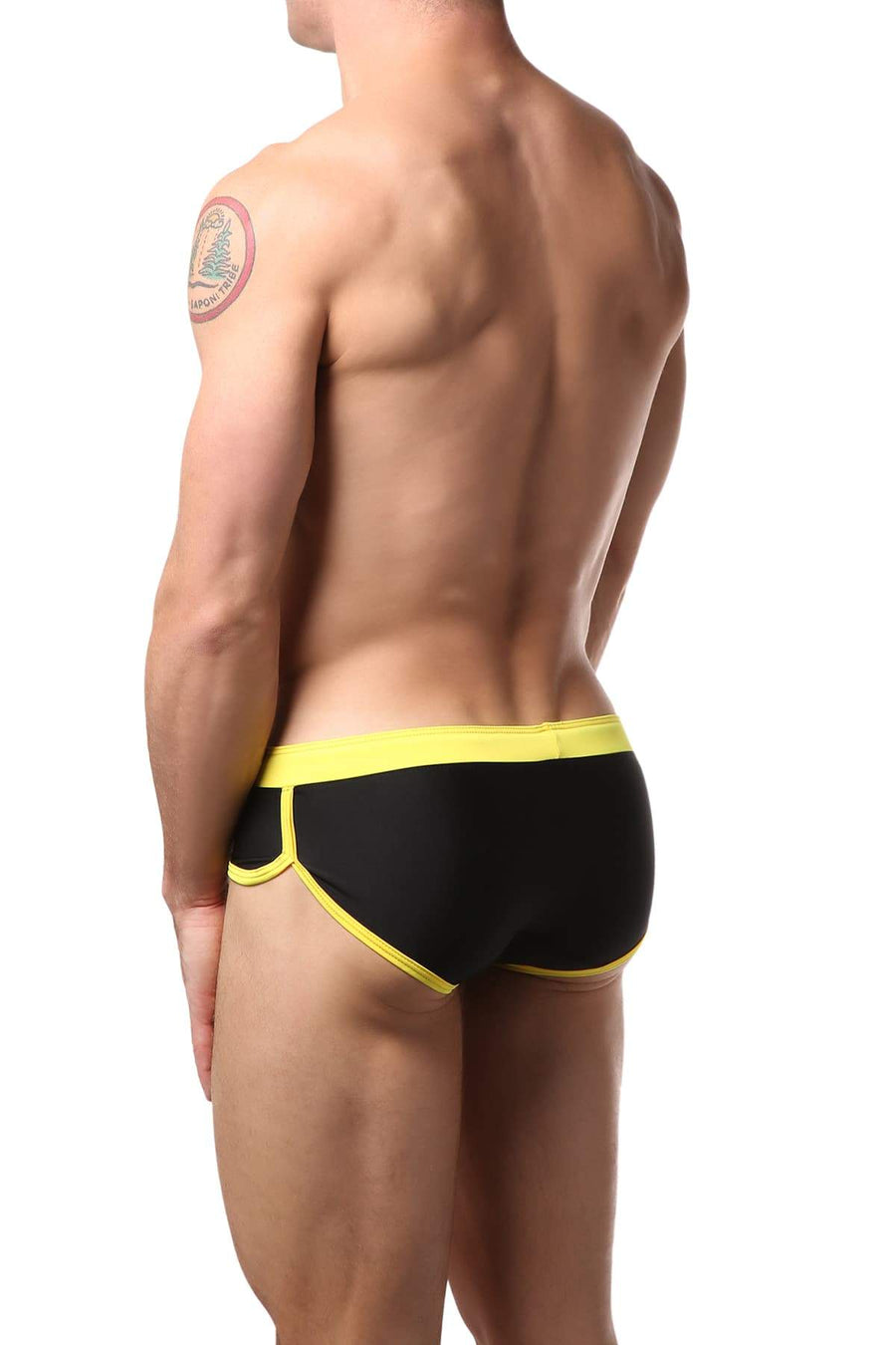 Gigo Black & Yellow Hot Swim Brief