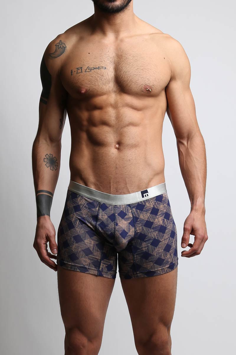 2-Pack Mosmann Heather Grey & Orange Plaid Boxer Briefs