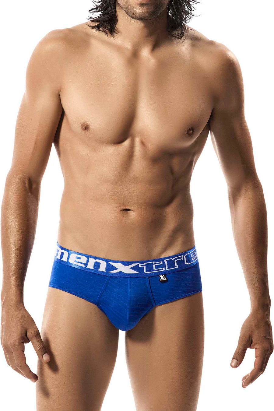 Xtremen Blue Microfiber Jacquard Brief