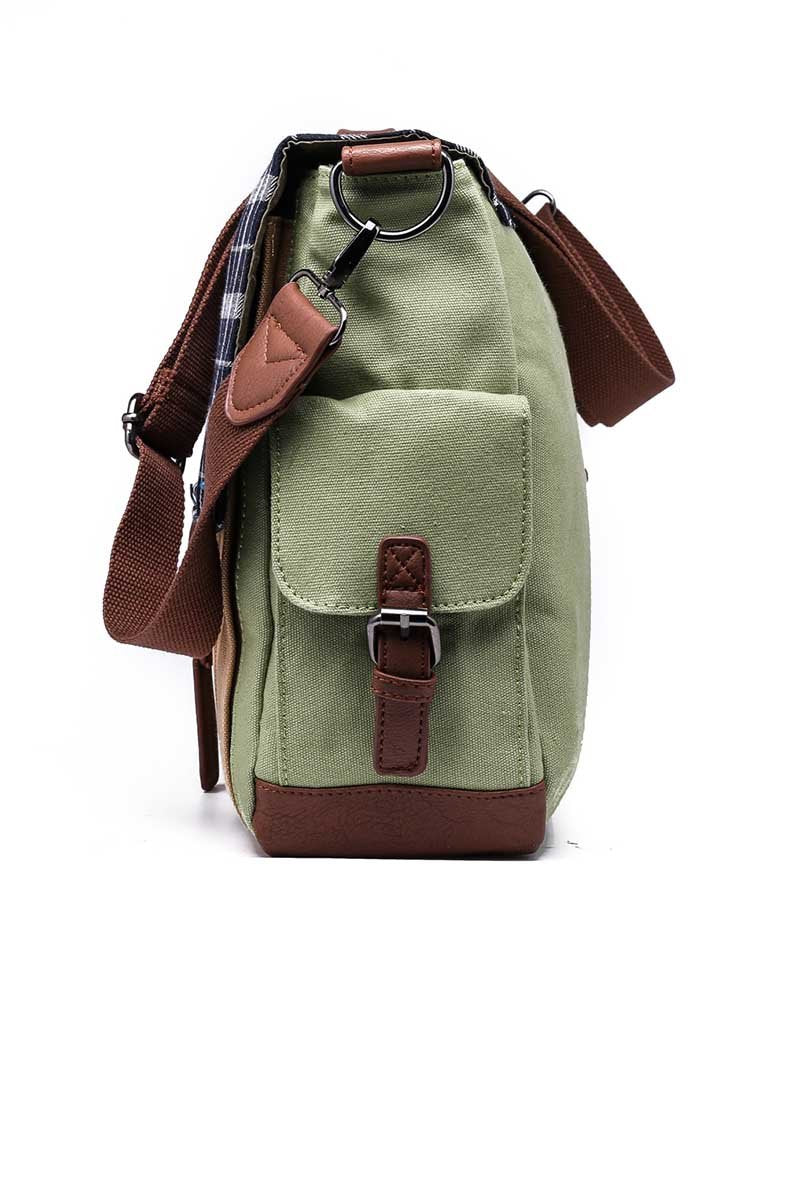 Something Strong Black & Olive Messenger Bag