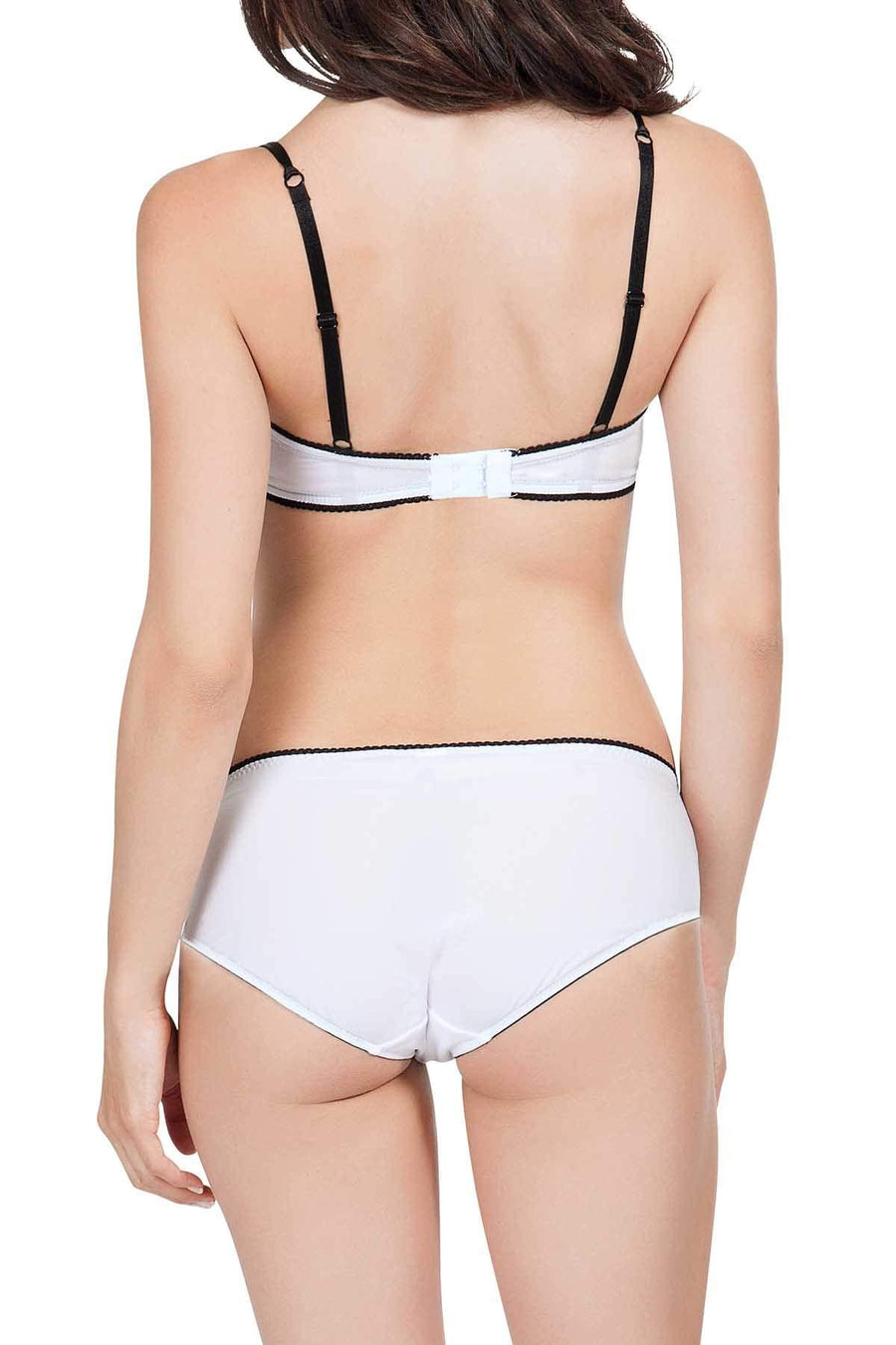 Affinitas White Nelly Embroidered Push-Up Bra