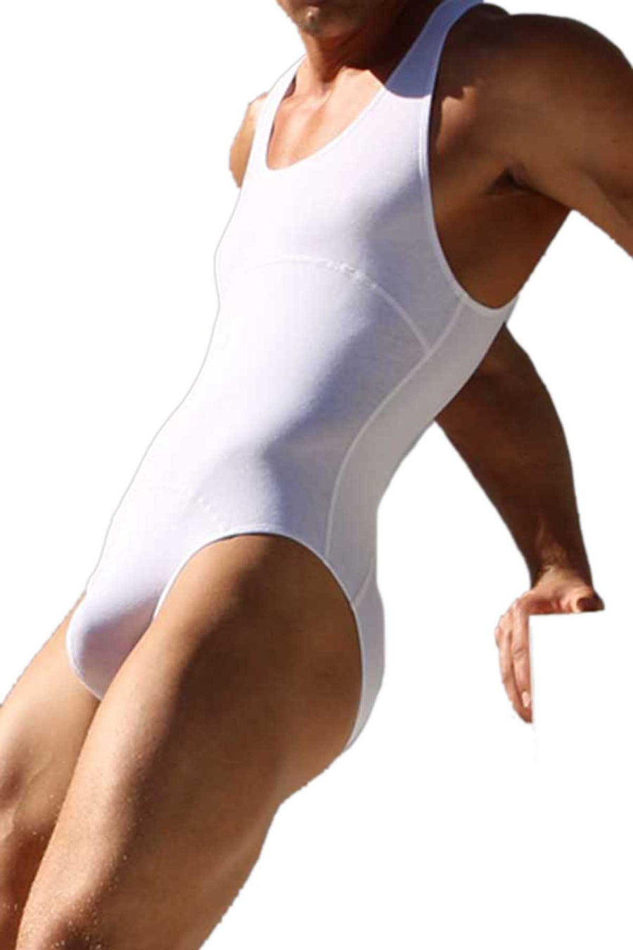 Rufskin White Ojai Cut-Out Spandex Bodysuit