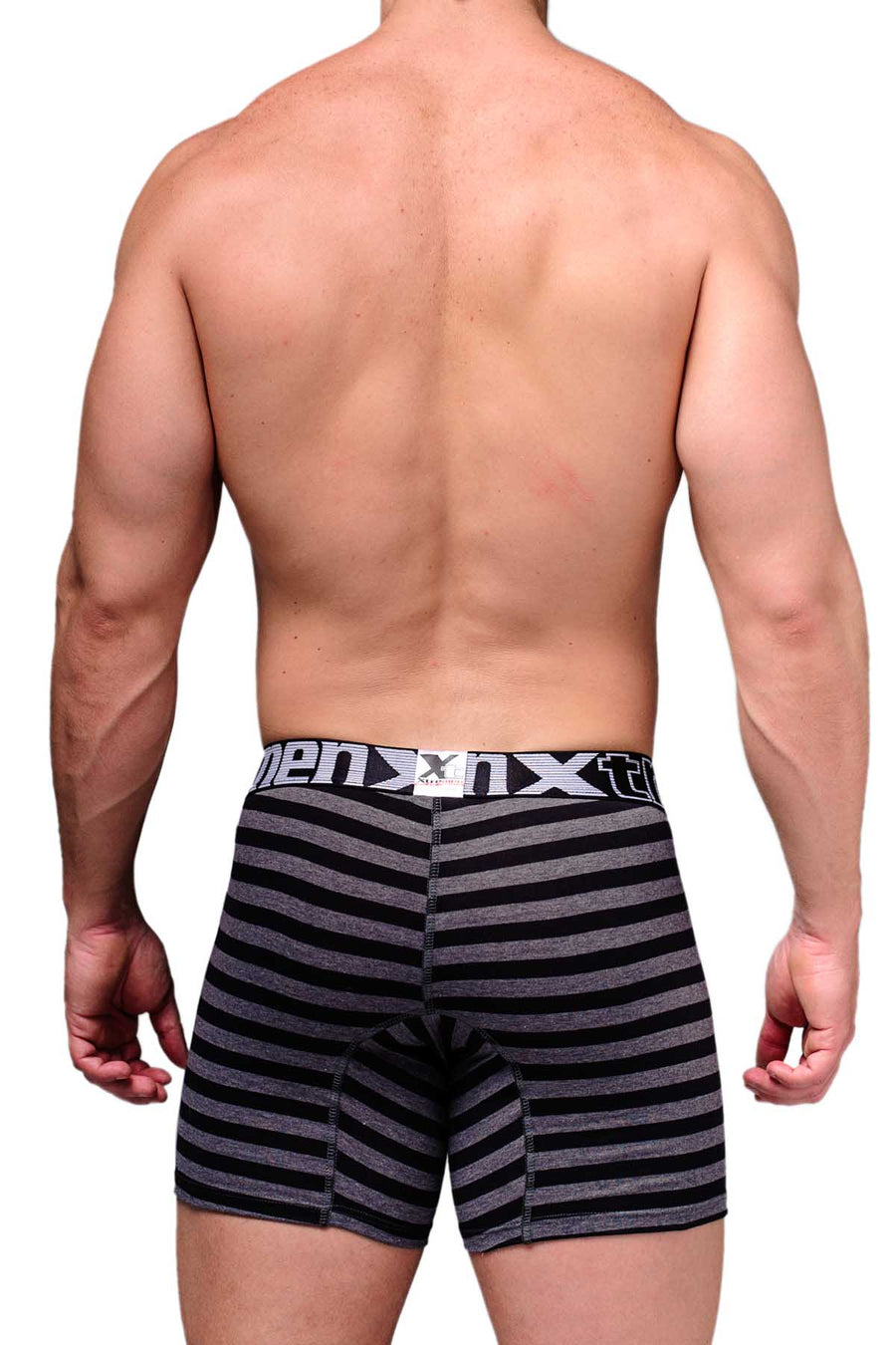 Xtremen Black Large Stripes Boxer Brief